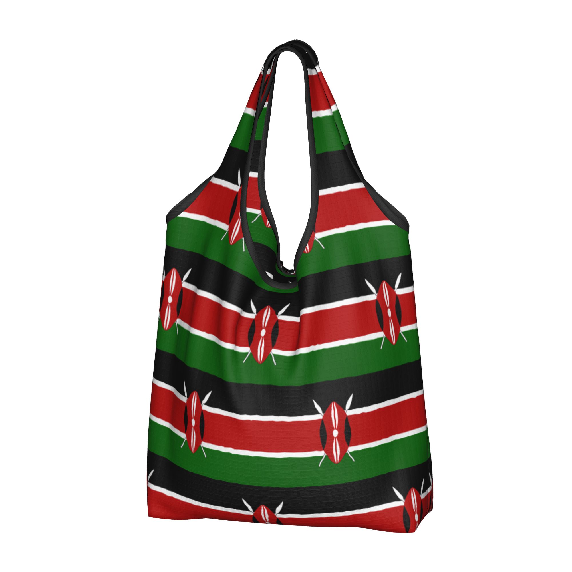 Women Bags Kenya - 재활용 케냐 국기 쇼핑백 여성 토트백