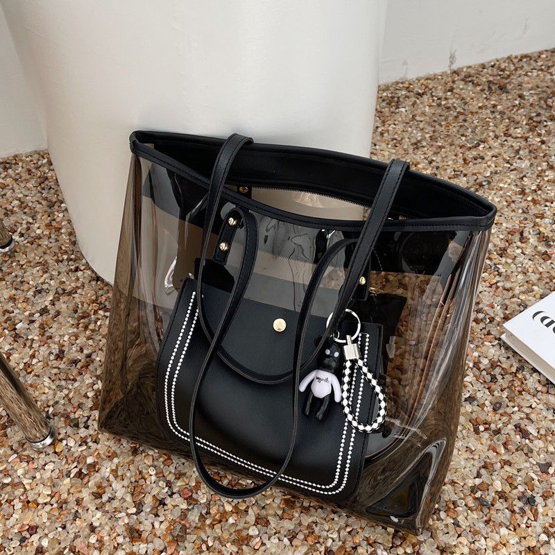 올해 신상 블랙 대용량 투명 가방 젤리 싱글 숄더 라지 - Women'S Vogue Bags 리뷰 및 가격