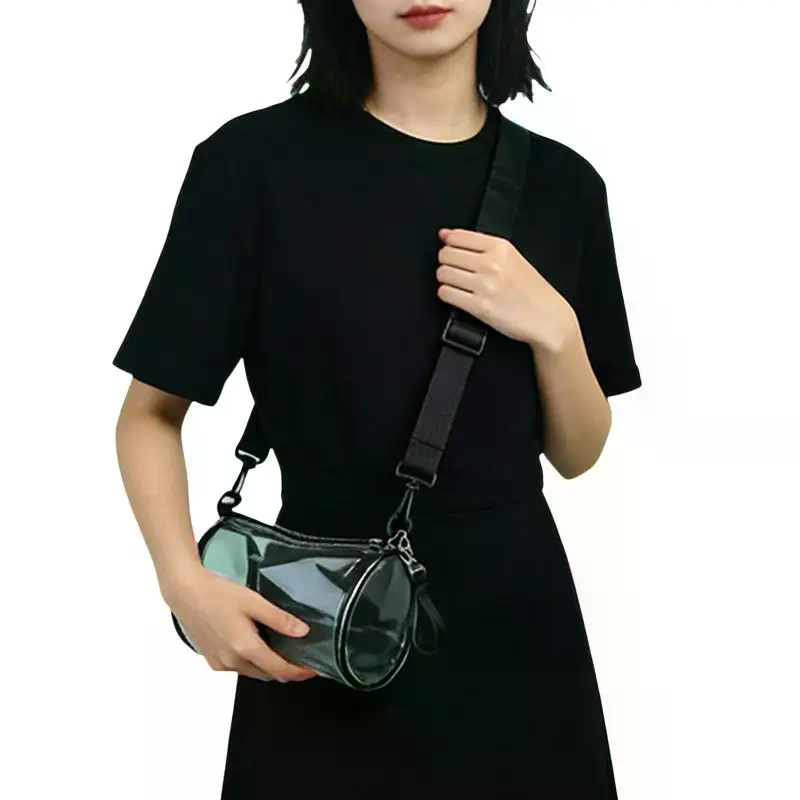 세련된 투명 레이저 크로스백 여성용 원통형 미니 숄더백 - Women Bags And Purses 리뷰 및 가격