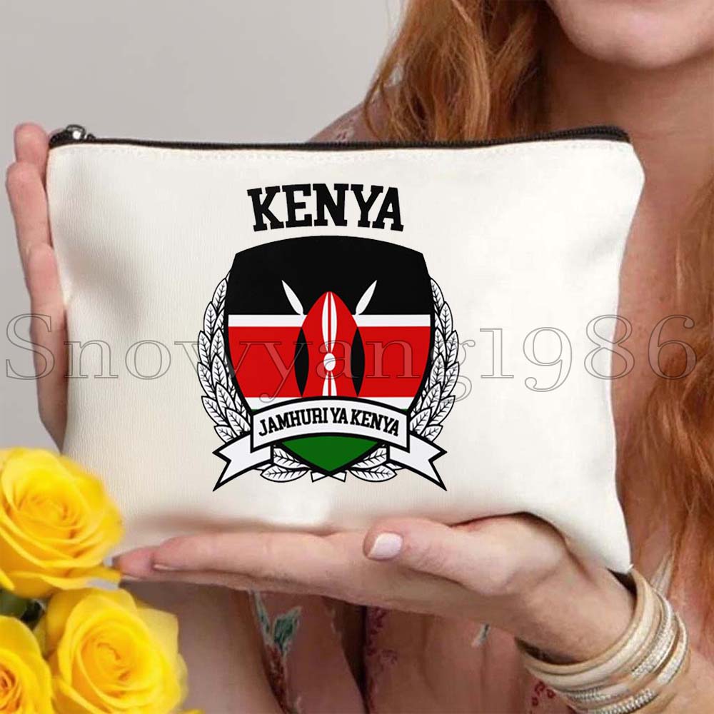 케냐 국장 깃발 지도 케냐 귀여운 여행용 화장품 가방  - Women Bags Kenya 리뷰 및 가격