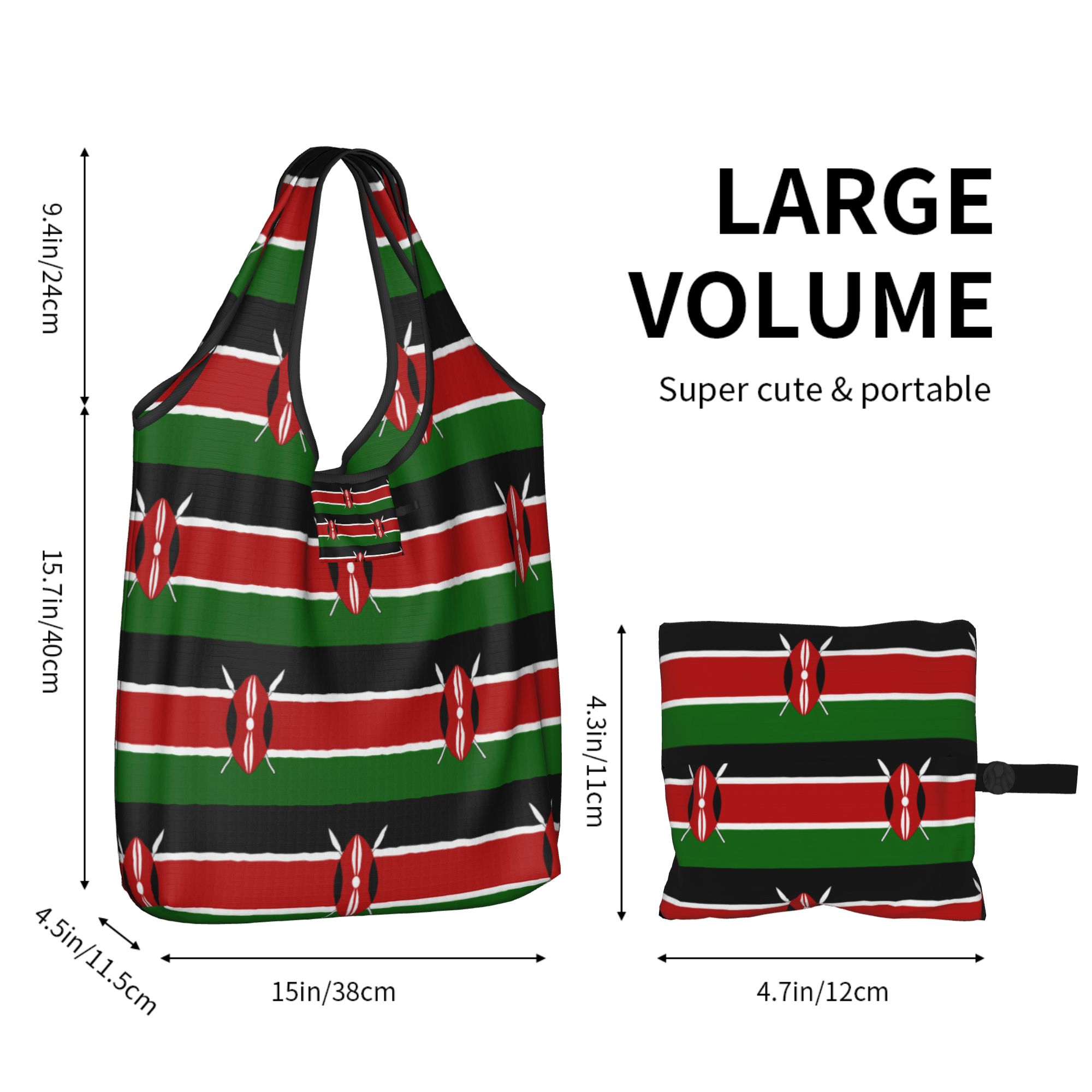 재활용 케냐 국기 쇼핑백 여성 토트백 휴대용 케냐 애국 - Women Bags Kenya 리뷰 및 가격