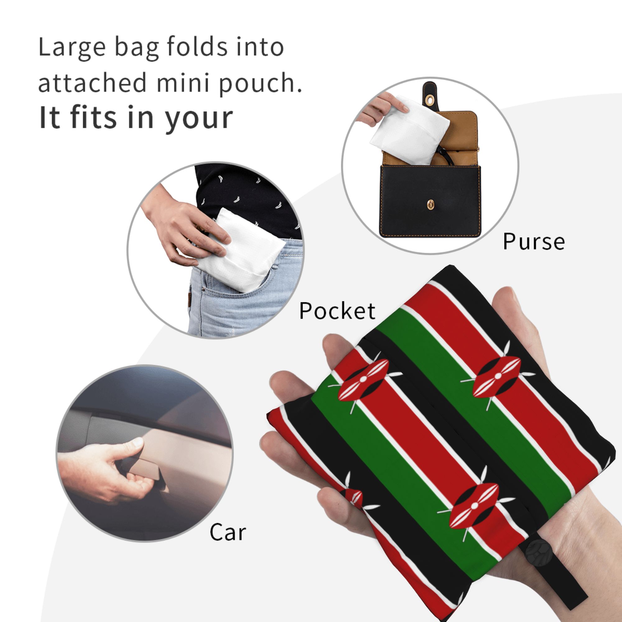 재활용 케냐 국기 쇼핑백 여성 토트백 휴대용 케냐 애국 - Women Bags Kenya 리뷰 및 가격