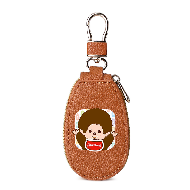 1pcs MONCHHICHI 가죽 지퍼 키 지갑 여성  - Women Bags And Purses 리뷰 및 가격