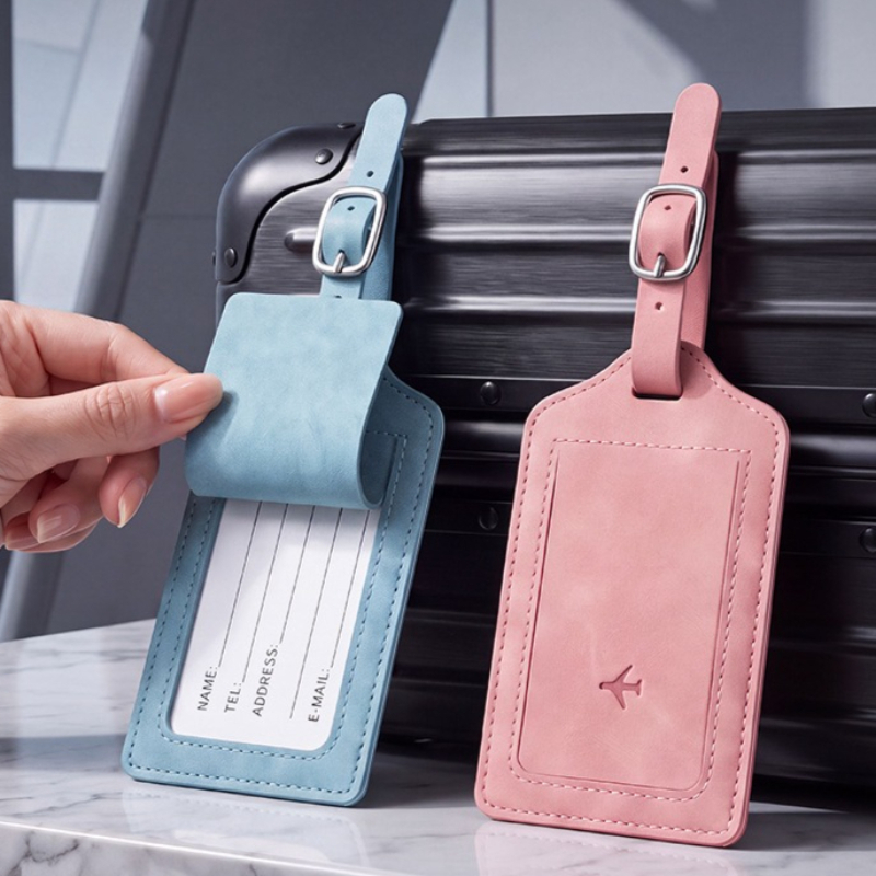 1개 PU 가죽 러기지 태그 여성 남성 여행 액세서리  - Women Bags Name 리뷰 및 가격