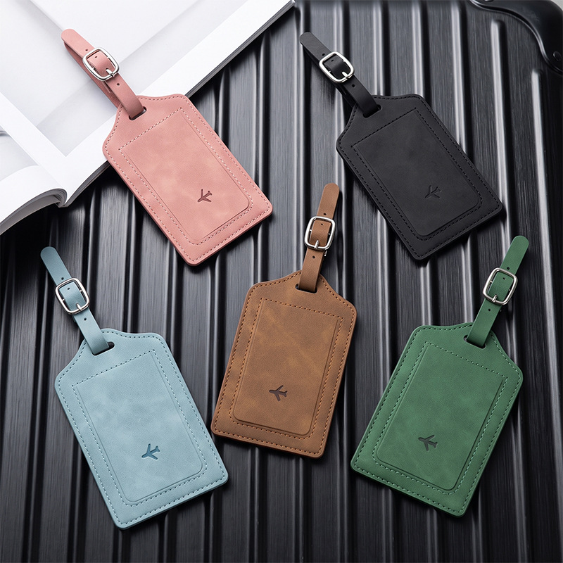 1개 PU 가죽 러기지 태그 여성 남성 여행 액세서리  - Women Bags Name 리뷰 및 가격