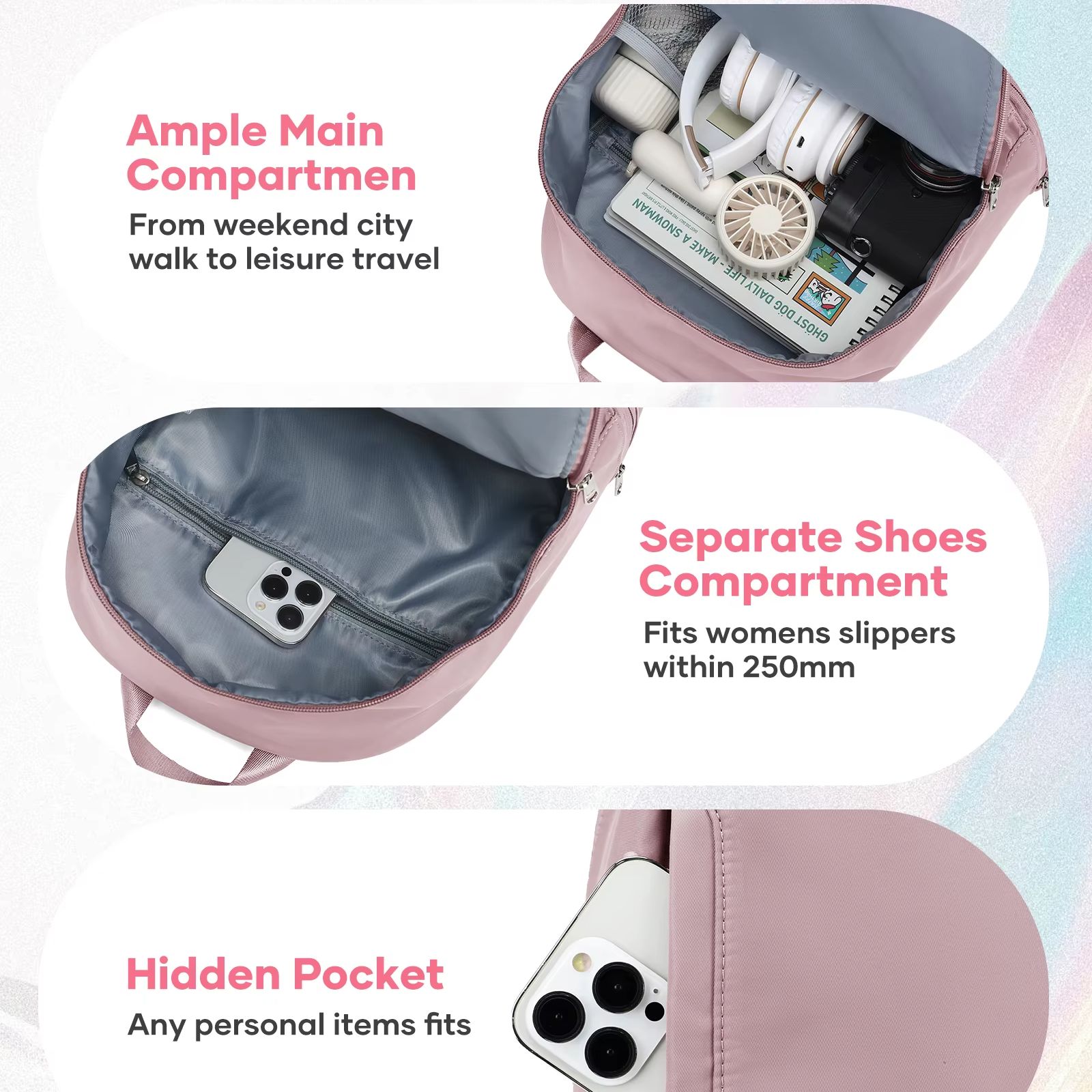 여성용 가방, 신발 수납공간이 있는 소형 스포츠 백팩, - Women Bags And Purses 리뷰 및 가격