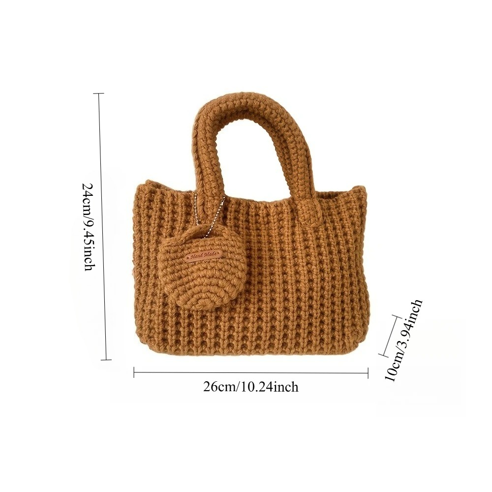 맞춤 이름 니트 토트백 여성 수제 크로셰 숄더백 패션  - Women Bags Name 리뷰 및 가격
