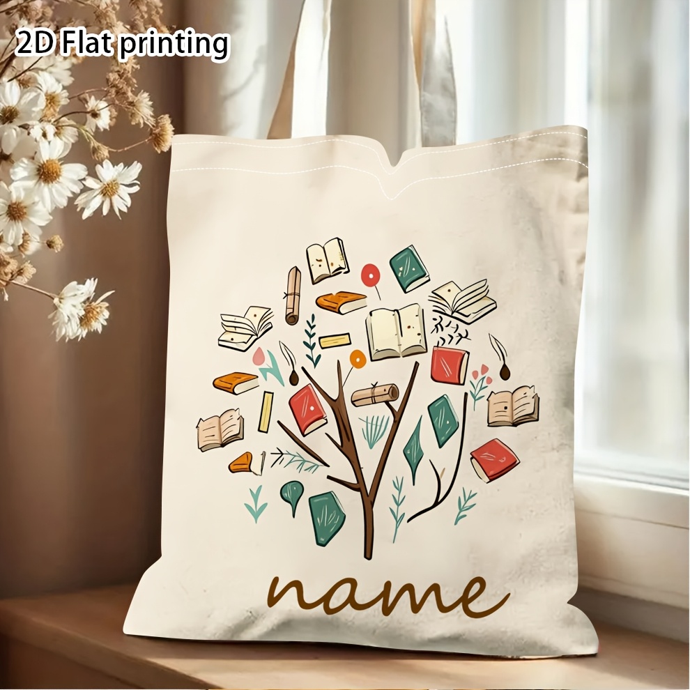 여성용 맞춤형 책 테마 토트백, 이름/이니셜/텍스트 맞 - Women Bags Name 리뷰 및 가격