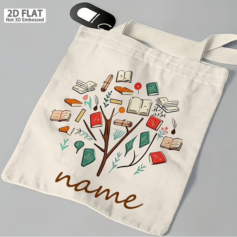 여성용 맞춤형 책 테마 토트백, 이름/이니셜/텍스트 맞 - Women Bags Name 리뷰 및 가격