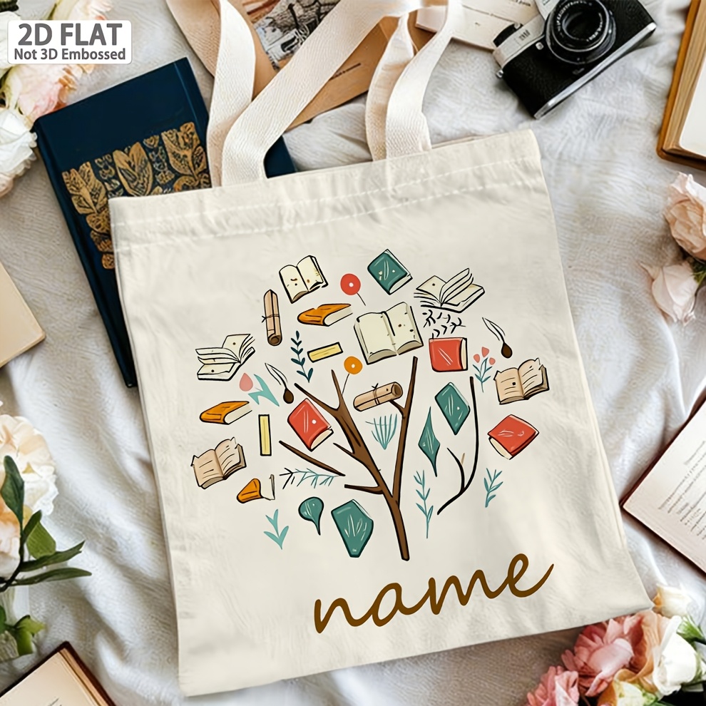 여성용 맞춤형 책 테마 토트백, 이름/이니셜/텍스트 맞 - Women Bags Name 리뷰 및 가격