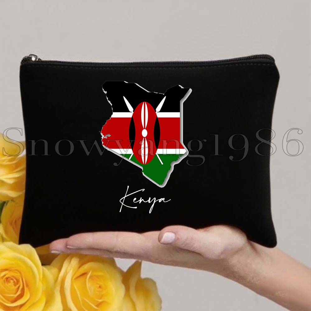 케냐 국장 깃발 지도 케냐 귀여운 여행용 화장품 가방  - Women Bags Kenya 리뷰 및 가격