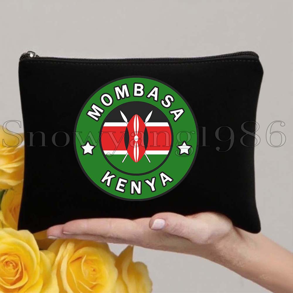 케냐 국장 깃발 지도 케냐 귀여운 여행용 화장품 가방  - Women Bags Kenya 리뷰 및 가격