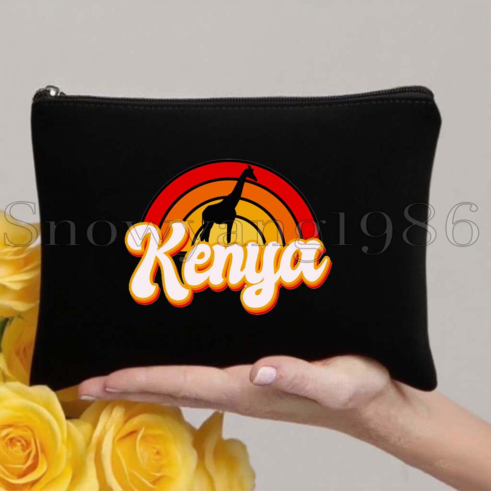 케냐 국장 깃발 지도 케냐 귀여운 여행용 화장품 가방  - Women Bags Kenya 리뷰 및 가격